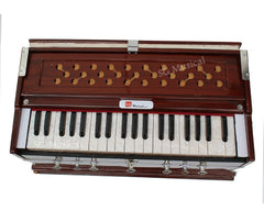 Musical Instrument Harmonium - 7 Stopper, 39 Keys, Two Reeds (Base- Male), Double Bellow | Two Side Carry Handles, Jaali Frame On Keys