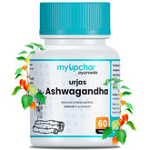 Myupchar Urjas Ashwagandha 500mg Tailored For Bodybuilders & Gym - Goers Stamina Booster, Muscle Recovery, Immune Support, Stress Reduction | 60 Tablets 100gm 0.2lbs