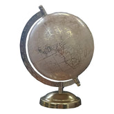 Rotating 6 Inch Vintage World Globe With Gold Base, For Showpieces For Home Decor, Office Table, Unique Birthday Gift For Kids & Students, Pack Of 1