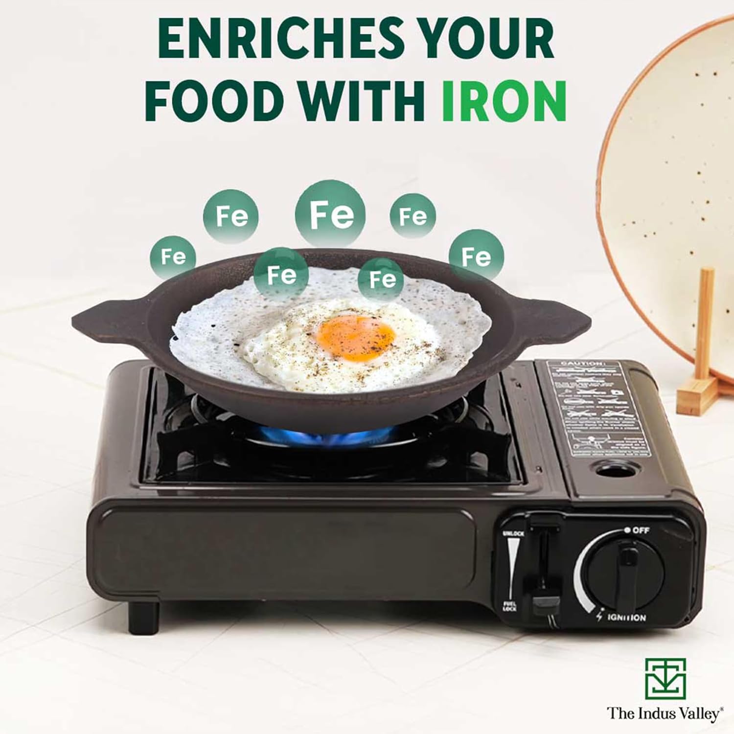 Pre-Seasoned Black Cast Iron Appam Pan With Glass Lid - 25.4 Cm, 10 Inch, 1.5 Kg | Gas Compatible, Nonstick Appam Pan, 100% Pure & Toxin-Free, No Chemical Coating Pre-Seasoned Black Cast Iron Appam Pan With Glass Lid - 25.4 Cm, 10 Inch, 1.5 Kg | Gas Compatible, Nonstick Appam Pan, 100% Pure & Toxin-Free, No Chemical Coating