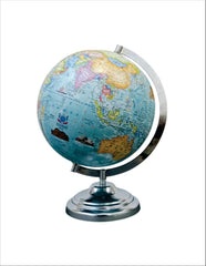 Rotating Hindi Globe With Sturdy Metal Stand For Home Decor, Office Decor & Study Table Decor, Birthday, Party Gifts & Anniversary, Pack Of 1