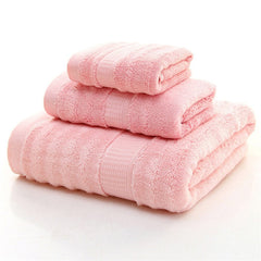 Mush Bamboo Luxurious Bath + Hand & Face Towel 900 Gsm | Ultra Soft, Absorbent & Antimicrobial Towel (Pink) -3 Piece