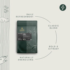 Luxmi Estates Earl Grey Black Tea - 100gm, 3.5 Ounce, 50 Tea Bags | USDA Organic Certified Tea - 100% Natural Bergamot Extracts | High Caffeine Black Tea