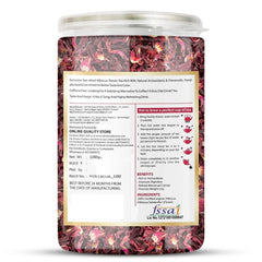Online Quality Store Hibiscus Flower Tea - 100gm, 3.5 Ounce | Organic Herbal Tea - Premium Quality Hibiscus Tea | Caffeine Free - Use For Iced Tea