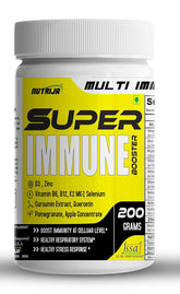 Nutrija Super Immune Booster Drink , D3, Zinc 30mg, B6, B12, Curcumin, Quercetin, Herb Blends , Immunity Booster Drink | 200gm 0.4lbs