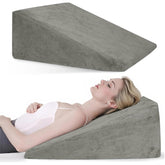 Neck Pillow Cushion For Sleeping & Acid Reflux Relief, Grey Color | Medium Firm & High Resilience, Orthopedic Wedge Cushion For Leg Elevator, Pregnancy | Neck Support, Lightweight