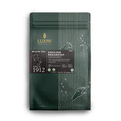 Luxmi Estates English Breakfast Black Tea Blend - 100gm, 3.5 Ounce, 50 Tea Bags | USDA Organic Certified Tea - Darjeeling & Assam Tea | Smooth, Flavorful, Robust, Caffeinated Black Tea