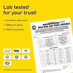 Pure Natural A2 Cow Desi Ghee By Hichkie | Rich In Vitamin A & Healthy Nutrients Desi Ghee Perfect For Overall Health | (500ml) 16.9 Ounce | Jar Pack