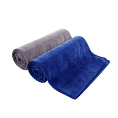 Maxoshine Microfiber Hand Towel 400 Gsm | Lint Free Napkins For Kitchen Wash Basin Gym Quick Dry & Soft Face Towel - Grey & Blue (Pack Of 2)
