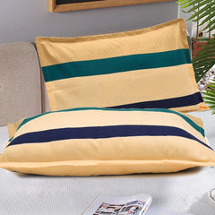 Elastic Fitted Bedsheet For Double Bed With 2 Pillow Cover - 60 X 78 Inches, Multicolor | Super Soft Brushed Durable Fabric