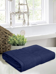 Bombay Dyeing Super Ultrx Zero Twist Plain Dyed Cotton Bath Towel 650 Gsm (Navy)