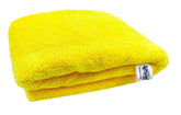 Softspun Microfiber Towels 380 Gsm | High Loop Gym & Sports For Men & Women Fast Drying Super Absorbent Lightweight (Yellow)
