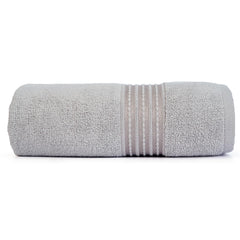 Micro Cotton Remy Basel Luxury Terry Cotton Bath Towel 550 Gsm | Super Comfortable 100% Long Staple Cotton Bath Towel (Silver Grey)