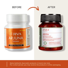 Jiva Arjuna Tablets Promotes Heart Health, Effective In Removing Blood Impurities, Provide Essential Nutrients To Nourish Heart | 60 Tablets 100gm 0.2lbs Each Pack Of 2