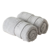 Spread Spain Resort Luxury Hotel & Spa Quality Luxurious Cotton Face Towel 720 Gsm Maximum Softness & Absorbency, Ultra-Durable - Fog (2 Piece)