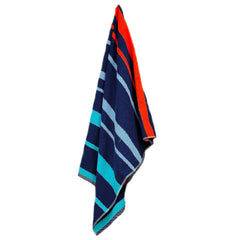 Esprit Cotton Bath Towel 500 Gsm I Ultra Soft Absorbent Quick Dry Towel For Bath, Beach, Travel Stripes Towel (Navy Blue)