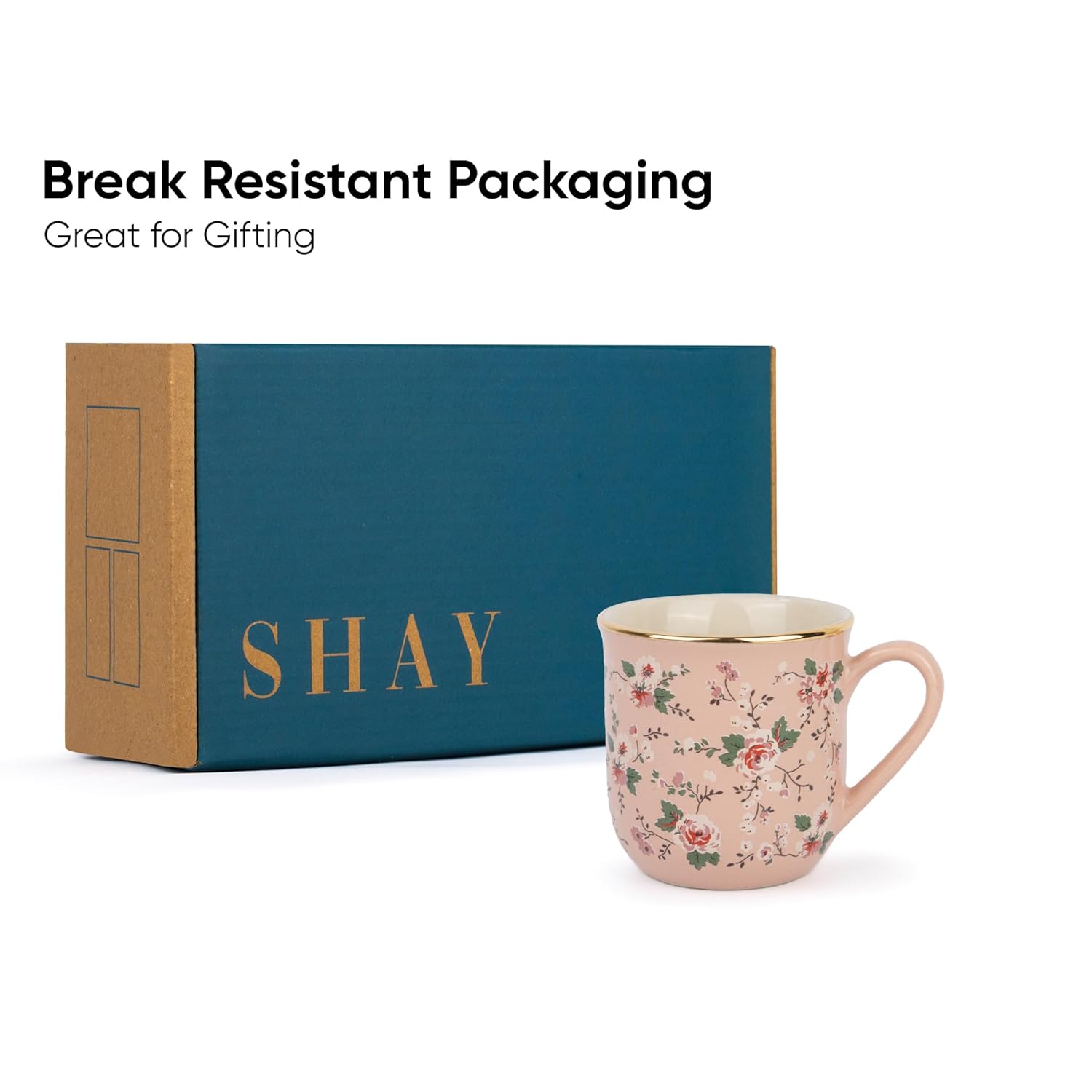 Ceramic Floral Tea Cups Set Of 6 - Pink Floral, 180ml Each | Tea Cup Set Of 6 - Premium Stoneware Tea Set | Ceramic Tea Cup With Glossy Finish - Small Cups For Tea | Microwave Safe & Dishwasher Safe Ceramic Floral Tea Cups Set Of 6 - Pink Floral, 180ml Each | Tea Cup Set Of 6 - Premium Stoneware Tea Set | Ceramic Tea Cup With Glossy Finish - Small Cups For Tea | Microwave Safe & Dishwasher Safe