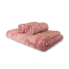 Heelium Bamboo Towel Set 1 Bath & 2 Face Towel 800 Gsm | Super Soft & Antibacterial Towel (Peach) - 3 Piece