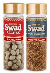Panjon Swad Anardana & Roasted Saunf Pachak Mouth Fresheners 380gm, (190gm *2 Bottles)