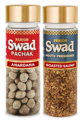 Panjon Swad Anardana & Roasted Saunf Pachak Mouth Fresheners 380gm, (190gm *2 Bottles)