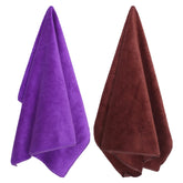 Kuber Industries Cleaning Cloths 200 Gsm | Microfiber Highly Absorbent Wash Towels For Kitchen, Car, Window (Purple & Brown)- Pack Of 2