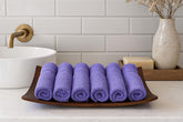 Caslino Small Cotton Face Towels 600 Gsm | Soft & Absorbent Towel For Women & Men - Blue (Pack Of 6)