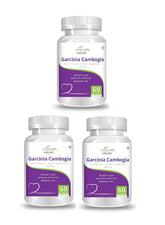 Natures Velvet Lifecare Garcinia Cambogia Pure Extract 500mg It Helps In Maintaining Cholesterol Level | 60 Veggie Capsules 100gm 0.2lbs Each Pack Of 3