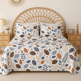 100% Cotton Double Bed Bedsheet Set With 2 Pillow Covers - 90 X 90 Inches, Multicolor | Soft Touch 144 Thread Count Soft & Breathable & Wrinkle Free