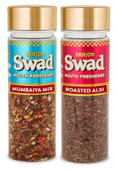 Panjon Swad Mumbaiya Mix & Roasted Alsi Mouth Fresheners 240gm, (120gm *2 Bottles)