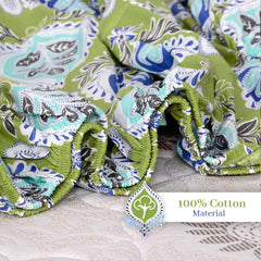 Double Bedsheet For Queen Size With 2 Pillow Covers - 60 X 78 Inches, Light Green | All Around Elastic Fitted Soft, Lightweight & Breathable Cotton Bedsheet