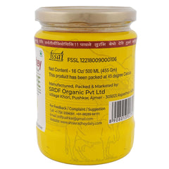Natural A2 Bilona Gir Cow Ghee By ShreeRadhey | Good Source Of Protein Fiber Healthy Desi Ghee Perfect For Dishes | (500ml) 16.9 Ounce | Jar Pack