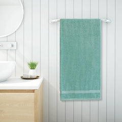 Spaces 100% Cotton Large Bath Towel 450 Gsm | Super Absorbent, Quick Dry, Ultra Soft Bath Towel | Dobby Solid Design (Mint)