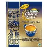 Tata Tea Chakra Gold Premium Leaf Tea - 500gm, 17.6 Ounce | Assam Long Leaf Tea With Added Long Leaves - Rich Aroma & Taste | Medium Caffeine Chai Patti