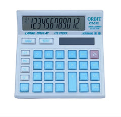 Orbit Ot-512 WTC Basic Calculator 12-digit Display (Blue) | Students, Professionals, And Anyone Calculations.