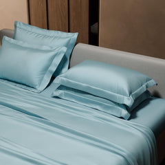 Bedding Set 1 Bedsheet King Size With 4 Pillow Cover - 108 X 108 Inches, Dreamy Blue | Wedding, Bedroom, Date Night Collection | 300 Thread Count