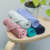 Heelium Bamboo Face Towel 900 Gsm | Ultra Absorbent & Odour-Free 3x Softer Than Cotton Towels | Pack Of 5 -Blue, Teal, Iris, Light Grey & Peach