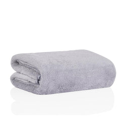 Glivary Microfiber Bath-Soft Towels 640 Gsm | With Hook Quick Dry Super Absorbent-Bath Towel For Men & Women (Grey/Purple) | Pack Of 2