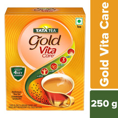 Tata Tea Gold Vita Care 250gm, 8.8 Ounce - Delicious Tea With Power Of 4 Vitamins | Loose Leaf Black Tea With Goodness Of Vitamins D, B6, B9 & B12