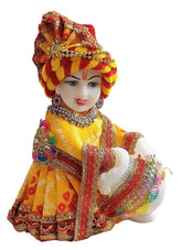 Lord Krishna Makhan Chor Idol, God Statue, Resin, Idol - Size Big - 8 Inch, Perfect Gift Option, Decoration Items For Home DƩcor, Living Room, Mandir, Temple Pooja Room | 1 Krishna Statue