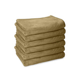 Housse Premium Microfiber Face Towel 900 Gsm | Korean Beauty Ultra Absorbent, Odour-Free, Quick Dry Face Towel (Pack Of 6) - Brown