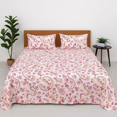 Double Bed Bedsheet With Pillow Covers -Soft & Breathable Fabric - Size 90 X 100 Inches, Multicolor | Printed Bedsheet For Bedroom Decor