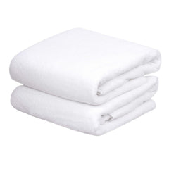 Jml Fleece Bath Towel 900 Gsm | Super Soft And Absorbent, Lint Free, Fade Resistant Oversized Bath Towel (White) - Pack Of 2