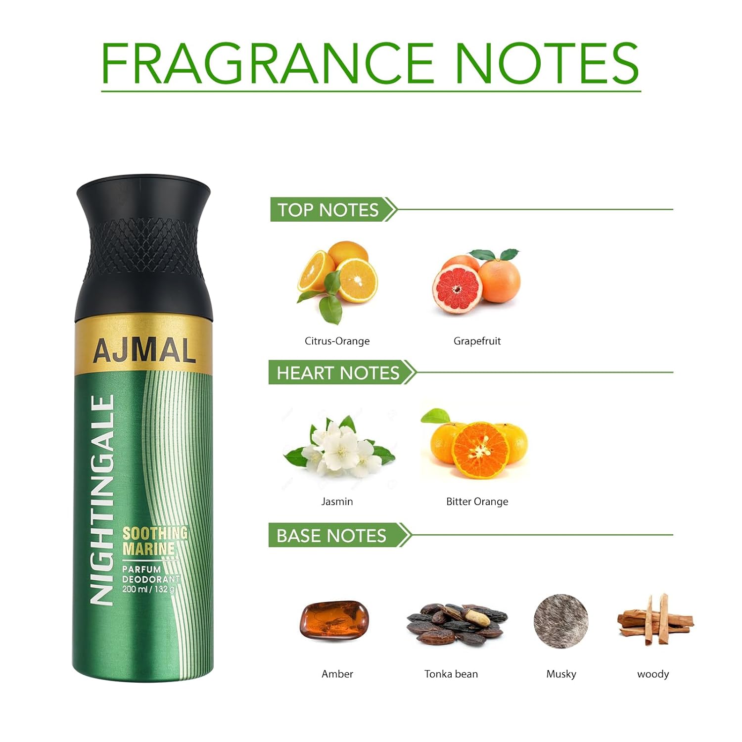 Ajmal Prose Eau De Parfum 50ml 1.6 Fl.oz. For Men & Nightingale Deodorant 200ml 6.7 Fl.oz. For Unisex | Combo Of 2 Ajmal Prose Eau De Parfum 50ml 1.6 Fl.oz. For Men & Nightingale Deodorant 200ml 6.7 Fl.oz. For Unisex | Combo Of 2