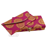 Printed Decorative Shagun Cash Money Box With Envelop Wedding Gift Jewellery Wrap Assorted Pack Of 2 Multicolored Gaddi Box, Material - Wood