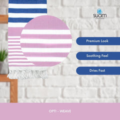Suam Suntails Luxury Pure Cotton Towels 400 Gsm | Absorbent, Quick Dry Super Soft Ideal For Bath, Beach, Swimming & Travel | Standard Size (Pink & Blue), 250 Tc