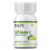 Inlife Natural Vitamin C Amla Extract Supplement | Immunity, Overall Wellness For Men And Women | 60 Vegetarian Capsules 100gm 0.2lbs