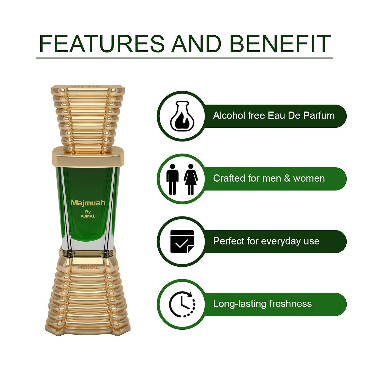 Set Of Majmuah & Impress Concentrated Attar Perfume Oil 10ml 0.3 Fl.oz. Each Pack Of 2 | Free From Alcohol | For Unisex Set Of Majmuah & Impress Concentrated Attar Perfume Oil 10ml 0.3 Fl.oz. Each Pack Of 2 | Free From Alcohol | For Unisex