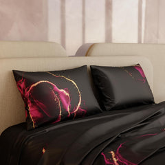 King Size Bedsheet With 2 Pillow Covers - 90 X 100 Inches, Black | Breathable & All-Season | Skin & Hair, Fade & Wrinkle Resistant