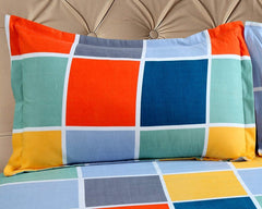Combo 2 Single Bed With 2 Pillow Covers - 60 X 90 Inches, Multicolor | Premium Cotton Material - Skin Friendly & Long Lasting | Super Soft 300 Thread Count