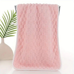 Linear Microfiber Hand Towels Small Size 300 Gsm | Face Towel For Men, Women & Babies Ultra Soft Absorbent, Quick Dry Towels | Pack Of 2 (Pink)